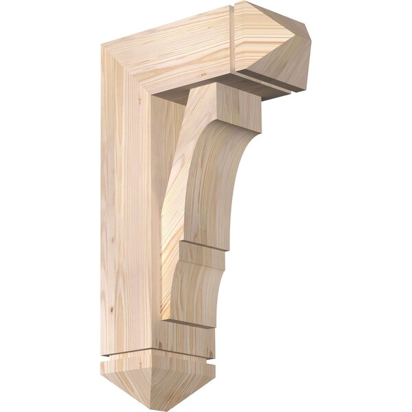 Ekena Millwork Balboa Arts and Crafts Smooth Bracket w/ Offset Brace, Douglas Fir, 7 1/2"W x 18"D x 30"H BKT0806X18X30BOA03SDF - main